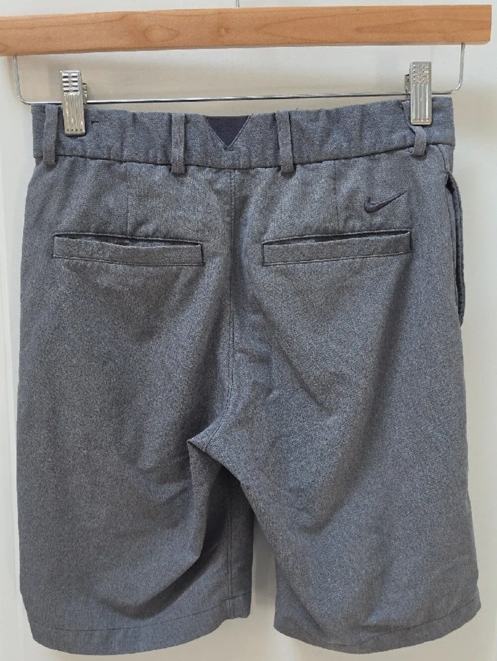 Nike Boys Heathered Blue-Gray Golf Shorts